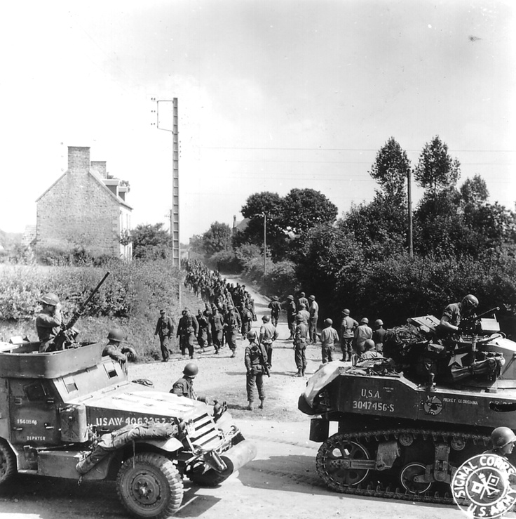 German POWs near Avranches