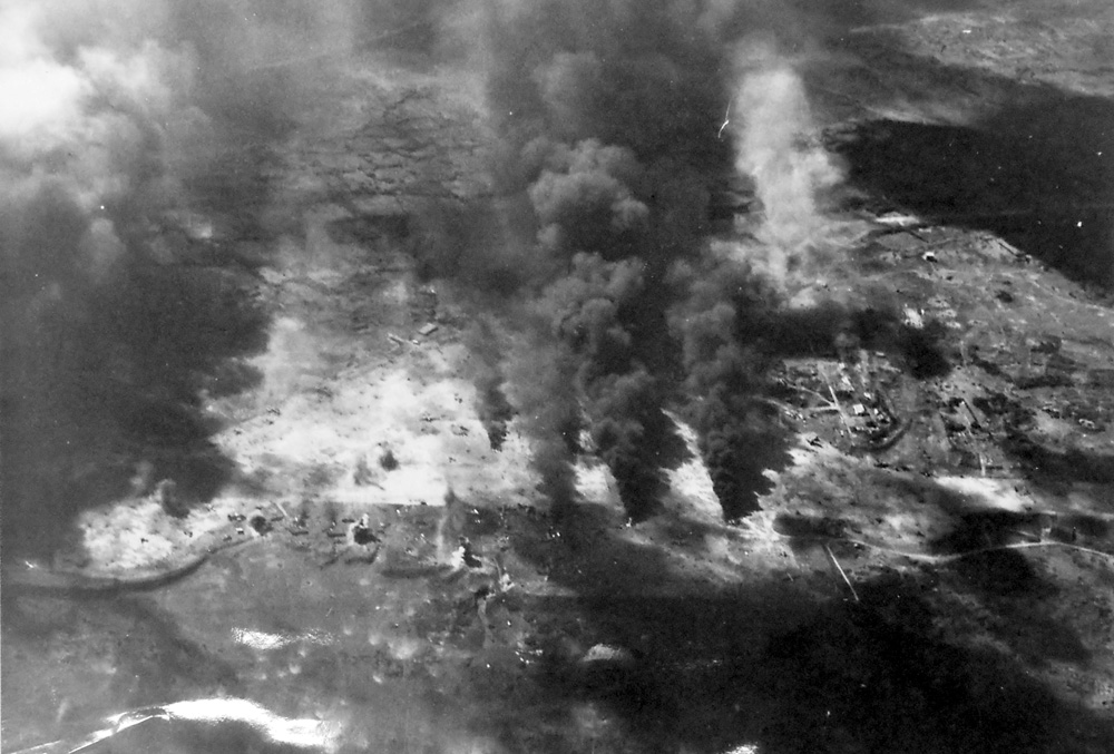 Fires and explosions on Iwo Jima