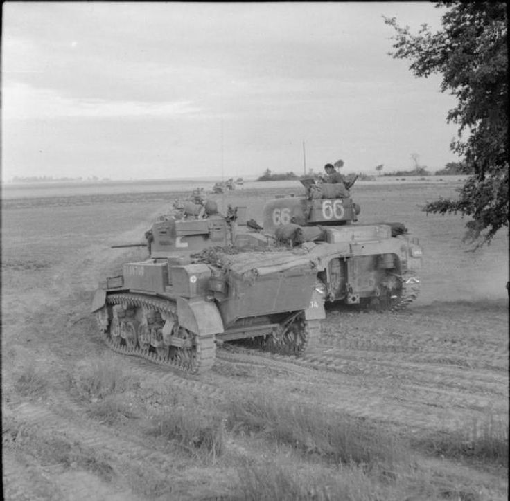 A Stuart and Sherman Tanks