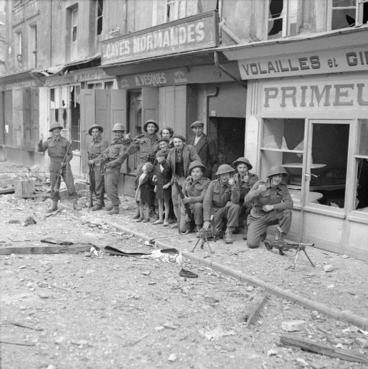 Some of the First Troops to Enter Caen