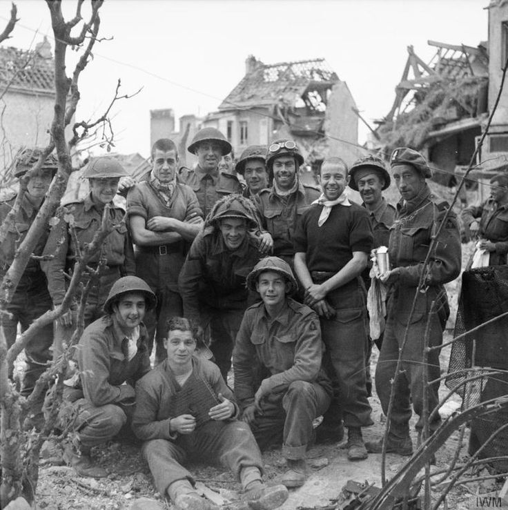 cheerful group of soldiers