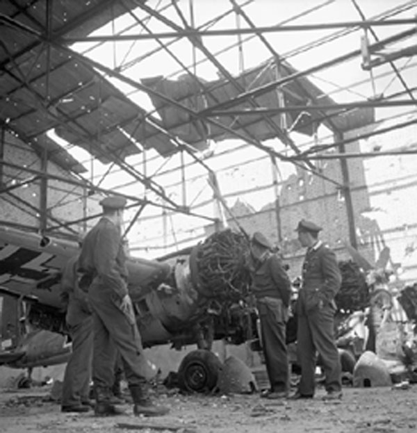 Examining a Damaged Henschel Hs-129