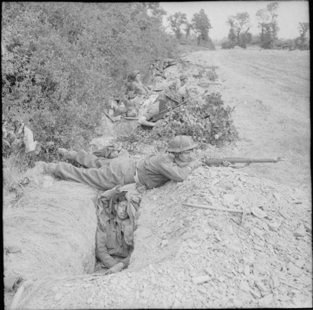 Infantry Occupy Slit Trenches