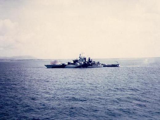 USS <i>Tennessee</i> (BB-43) Bombarding Guam