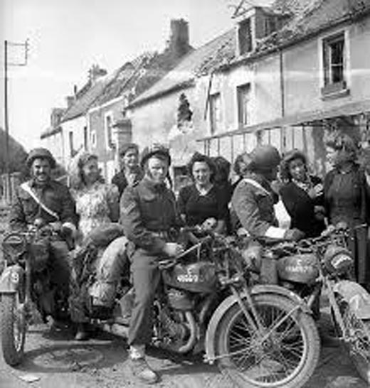 Provost Company Personnel Talking with French Civilians