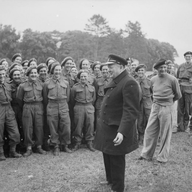 Churchill and Montgomery with Troops