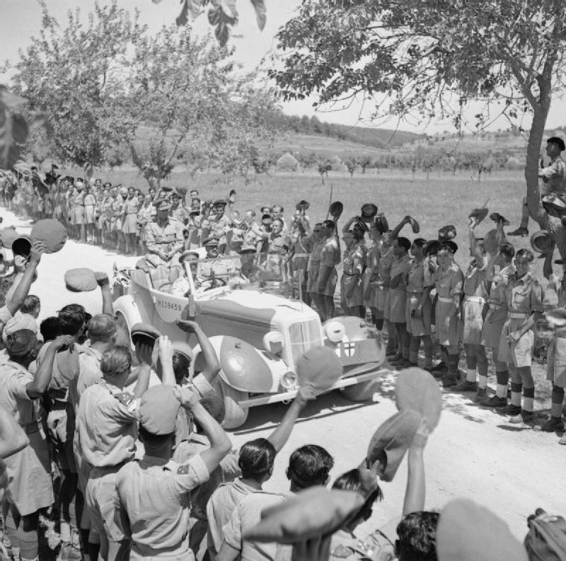 King George VI Passing Indian Troops