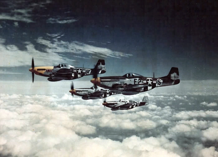 US Army Air Force North American P-51 Mustang Fighters