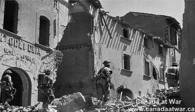 Soldiers searching for a German sniper