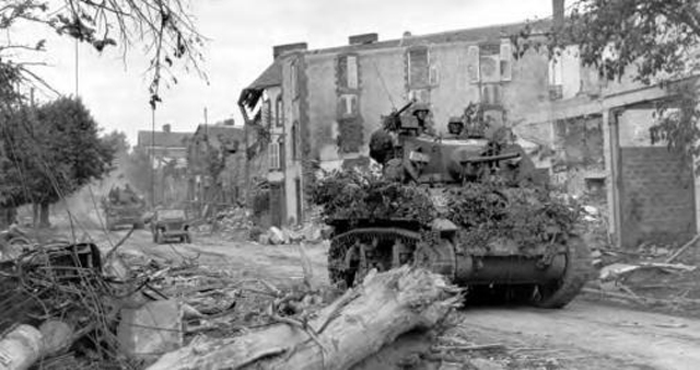 Tanks Passing Through Coutances