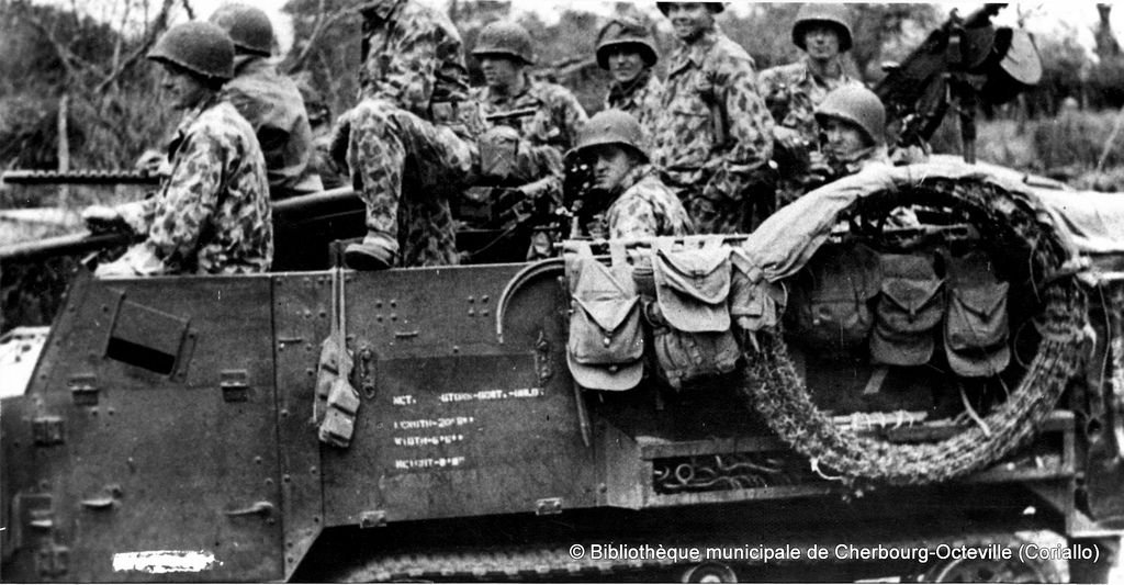 US Soldiers in an M2 Half-track