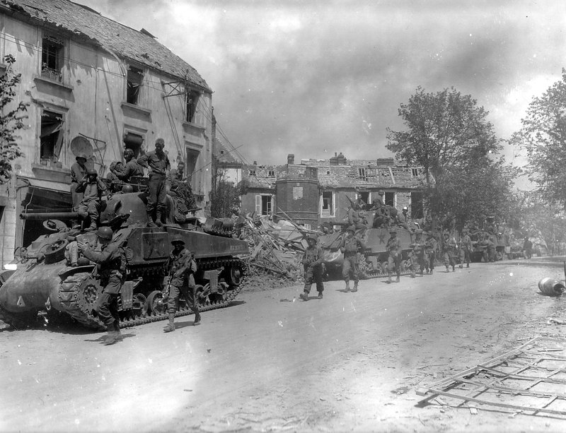 US Troops in Coutances