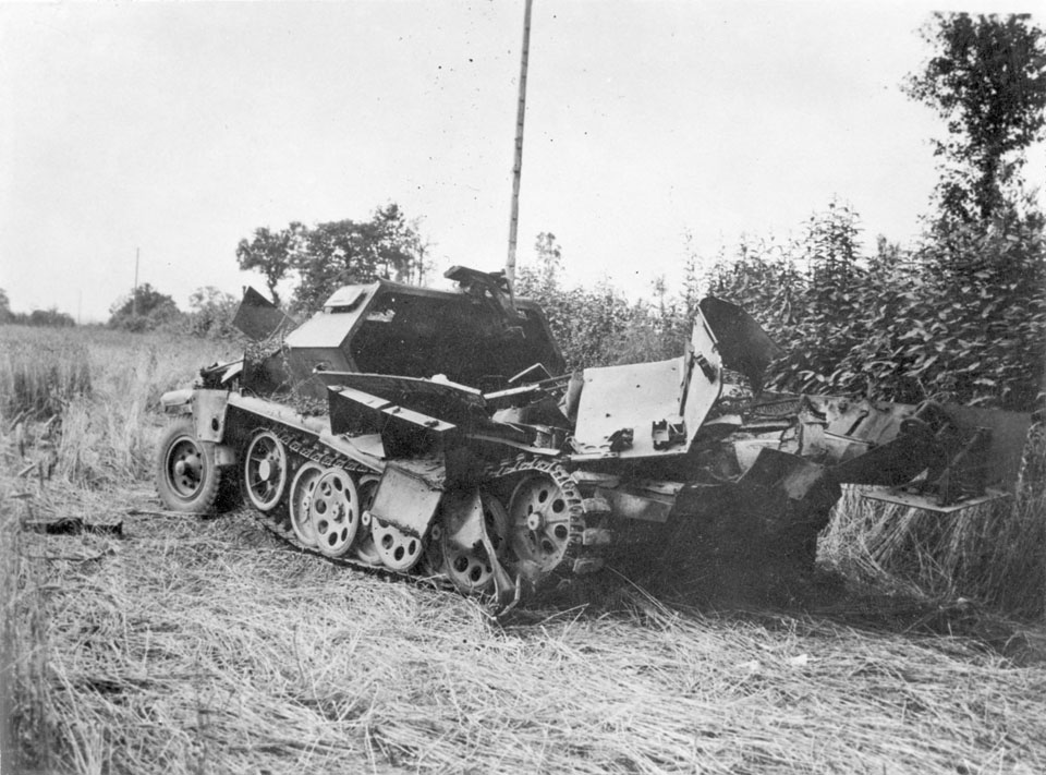 Destroyed German Wehrmacht Halftrack