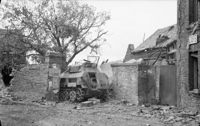 abandoned German SdKfz 250/9 half-track