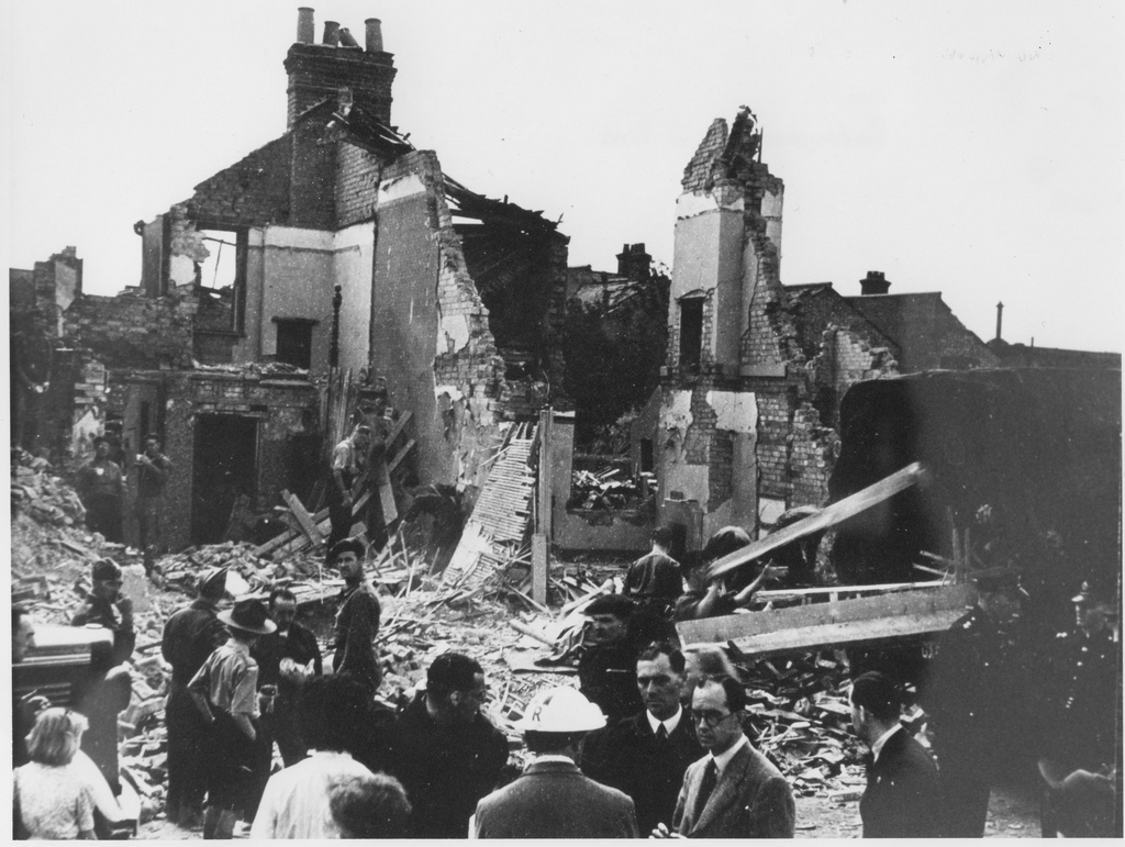 V1 bomb Damage on Sandringham Road