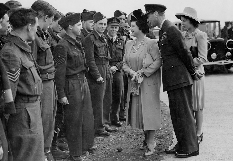 Royal guests chat with a Canadian