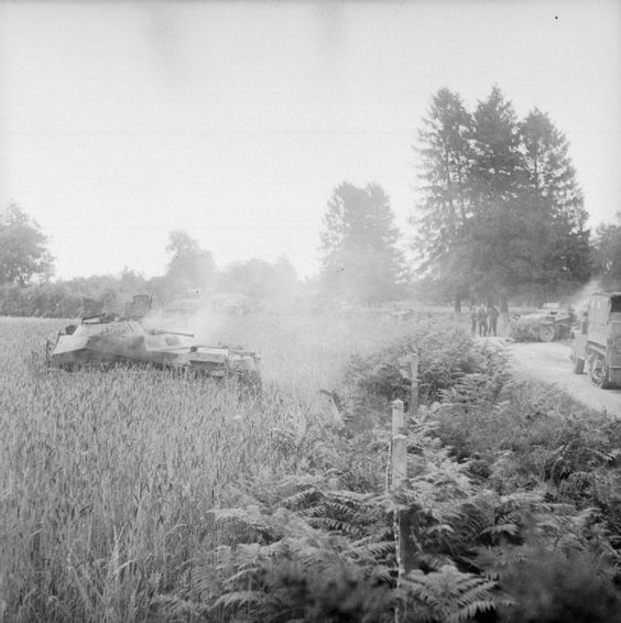 German Half-track Burning