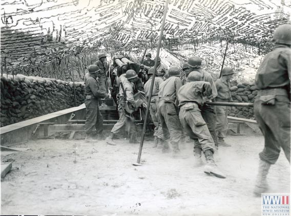 US Artillery Crew Loads Weapon