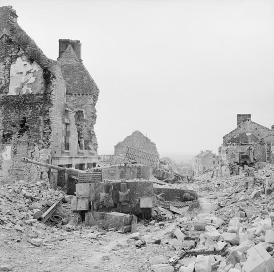 Wrecked German Tiger tanks