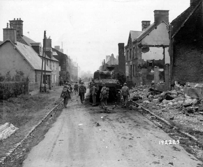 US Troops in Mortain