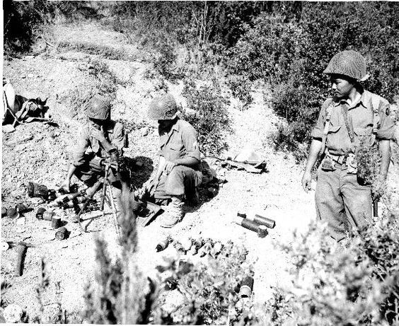 Japanese-American mortar crew