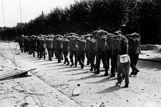 German Soldiers Leaving Town