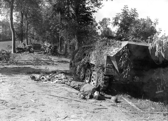 German Column Devastated by US 30th Infanty Division