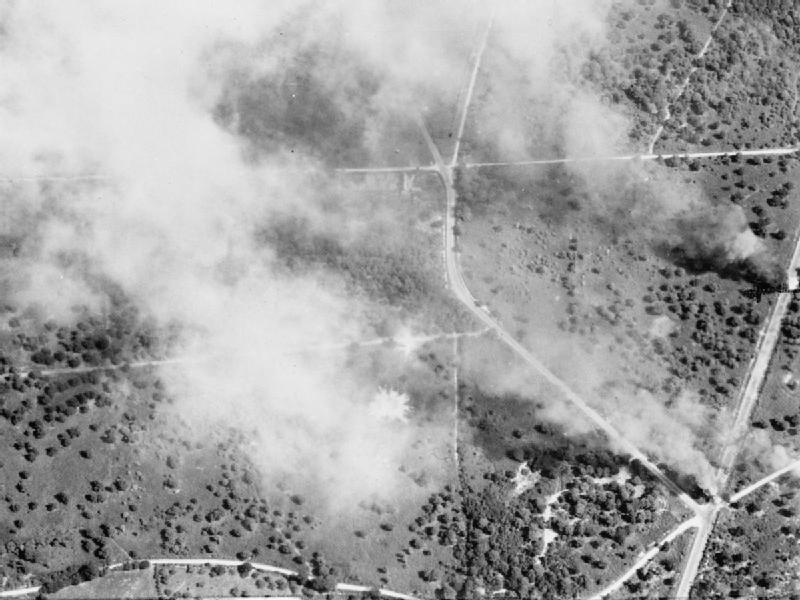 Recon Photo Showing Wrecked Enemy Vehicles