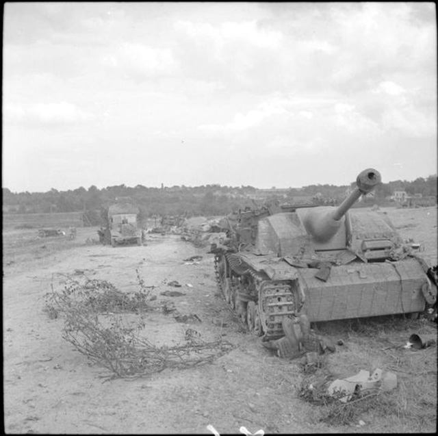 Knocked-out German Assault Gun