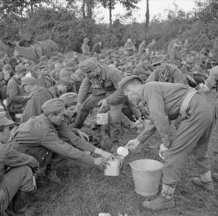 Tea Is Served to German Prisoners