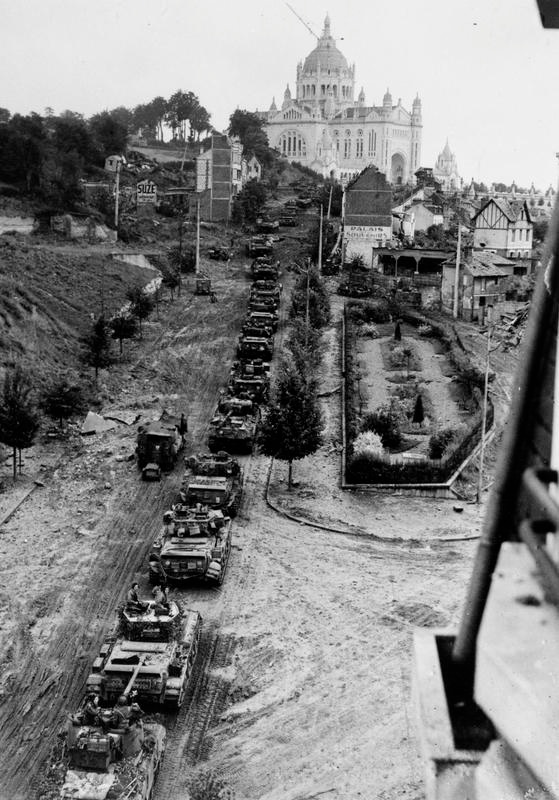 7th Armored Division Enters Lisieux