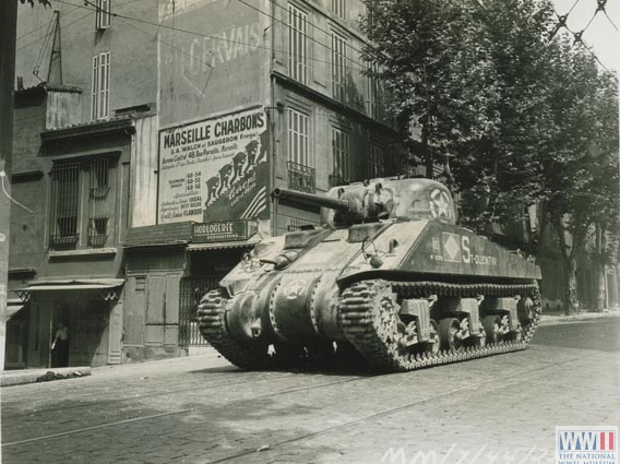 French-manned US Tank in Marseilles