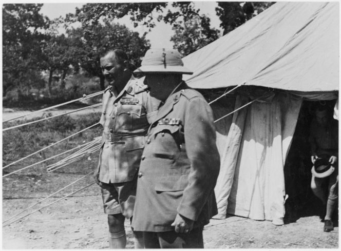 Churchill with Gen Freyberg