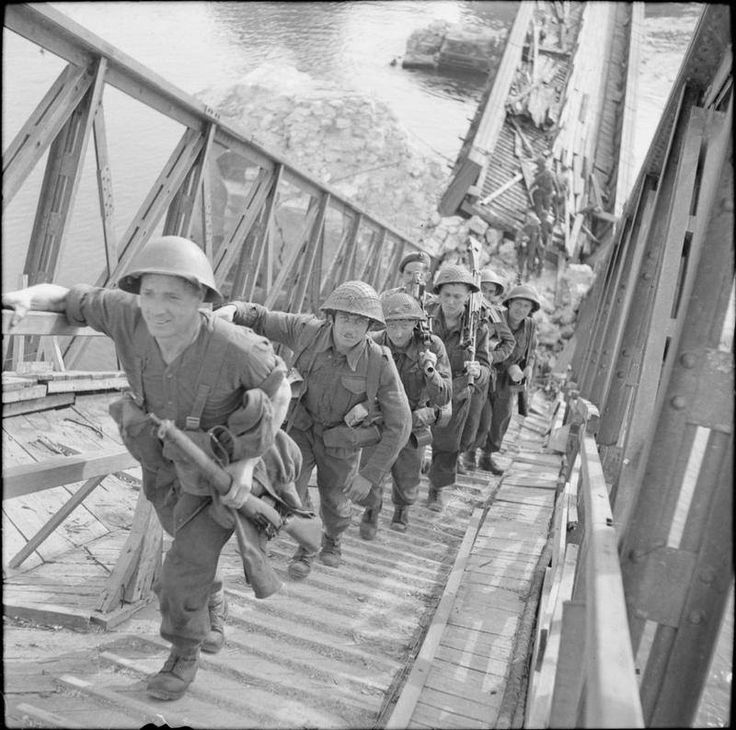 Infantry Cross the River Seine