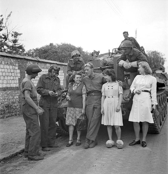 Canadians Soldiers Talking with Locals