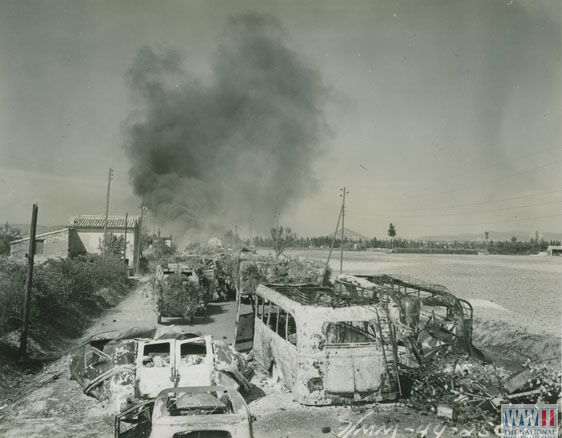 German Convoy Stopped in Montelimar