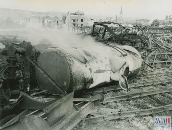 Railroad Yard Destroyed by Germans