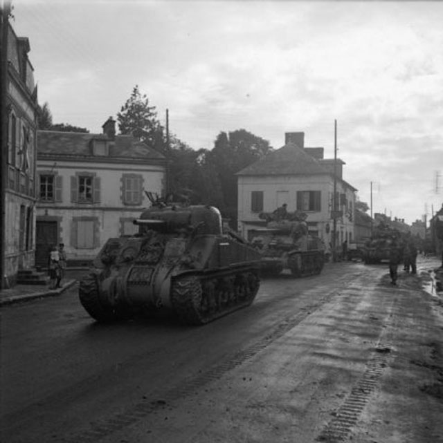 Sherman tanks of Guards Armored Division