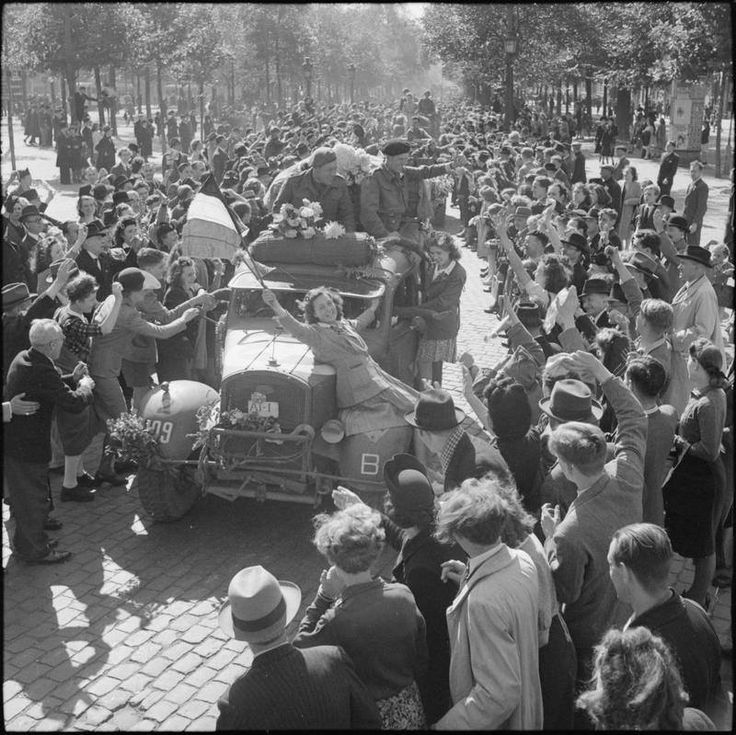 Civilians Celebrate in Brussels