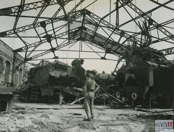 Railroad Station Damage in Avignon