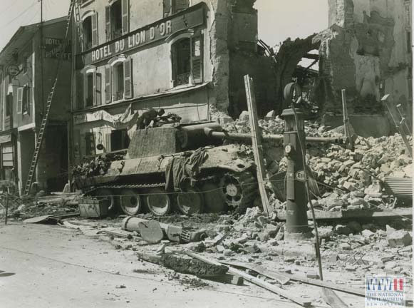 Destroyed German Tank in Meximieux