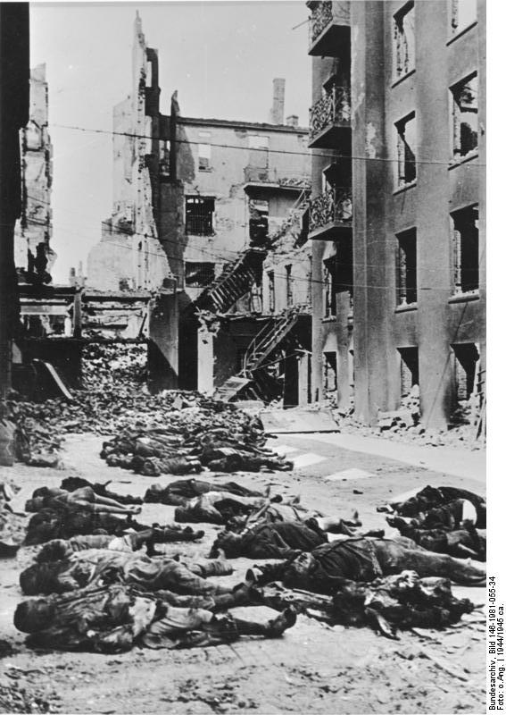 German Picture of Air Raid Casualties