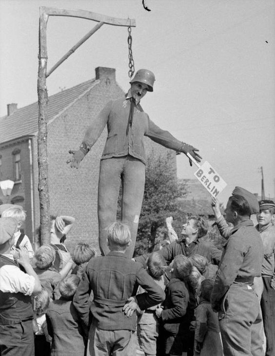 Hanging an Effigy of Hitler