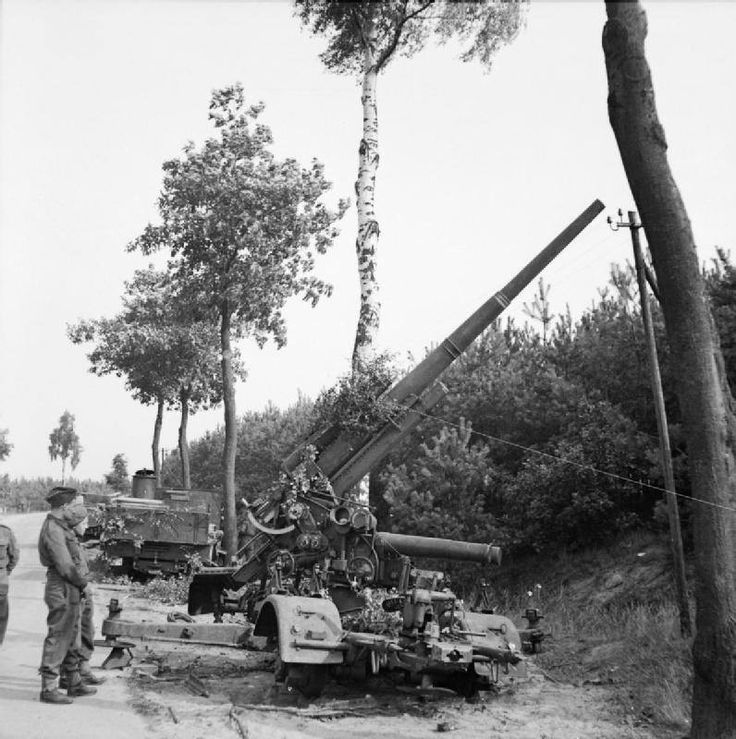 Abandoned German 88-mm Anti-tank Gun