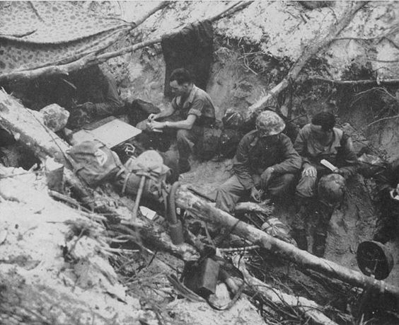 Marine Command Post on Peleliu