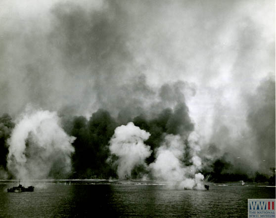 LCIs Move in Close to the Peleliu Beach