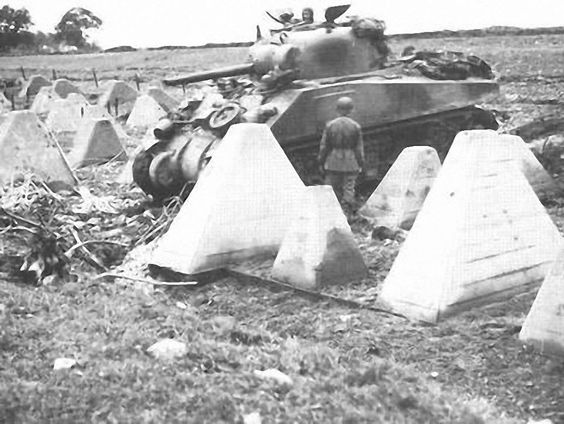 American Tank Passes Through the Siegfried Line