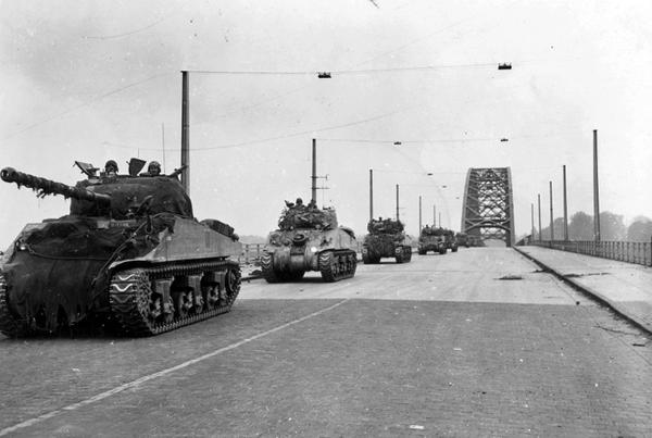 British Tanks Crossing the Nijmegen Bridge