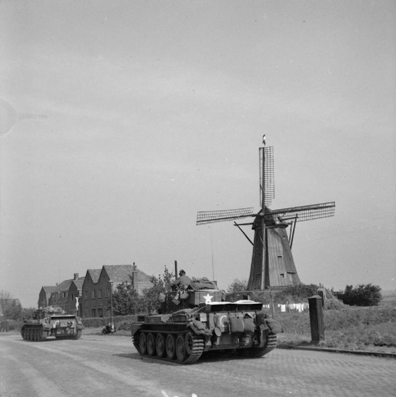 Cromwell Tanks Driving Toward Nijmegen