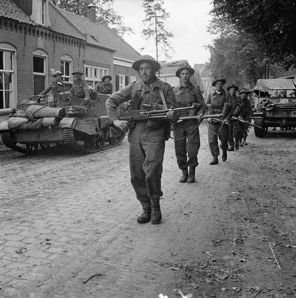 British Armor Passes Through Deurne